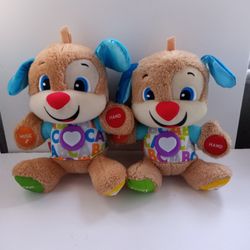 Fisher-Price Laugh & Learn Smart Stages Puppy Lot (2), Tested & Working