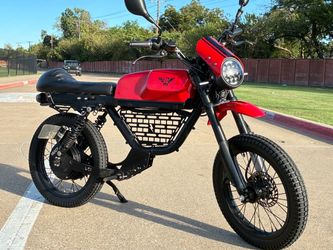 HUCK Red Electric Retro Cafe Racer Motorcycle