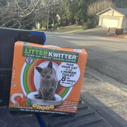 Cat Kitty Toilet Litter Box Teach Cat Kitty To Use the Toilet Litter Kwitter Brand New New Used Shown on Shark Tank 