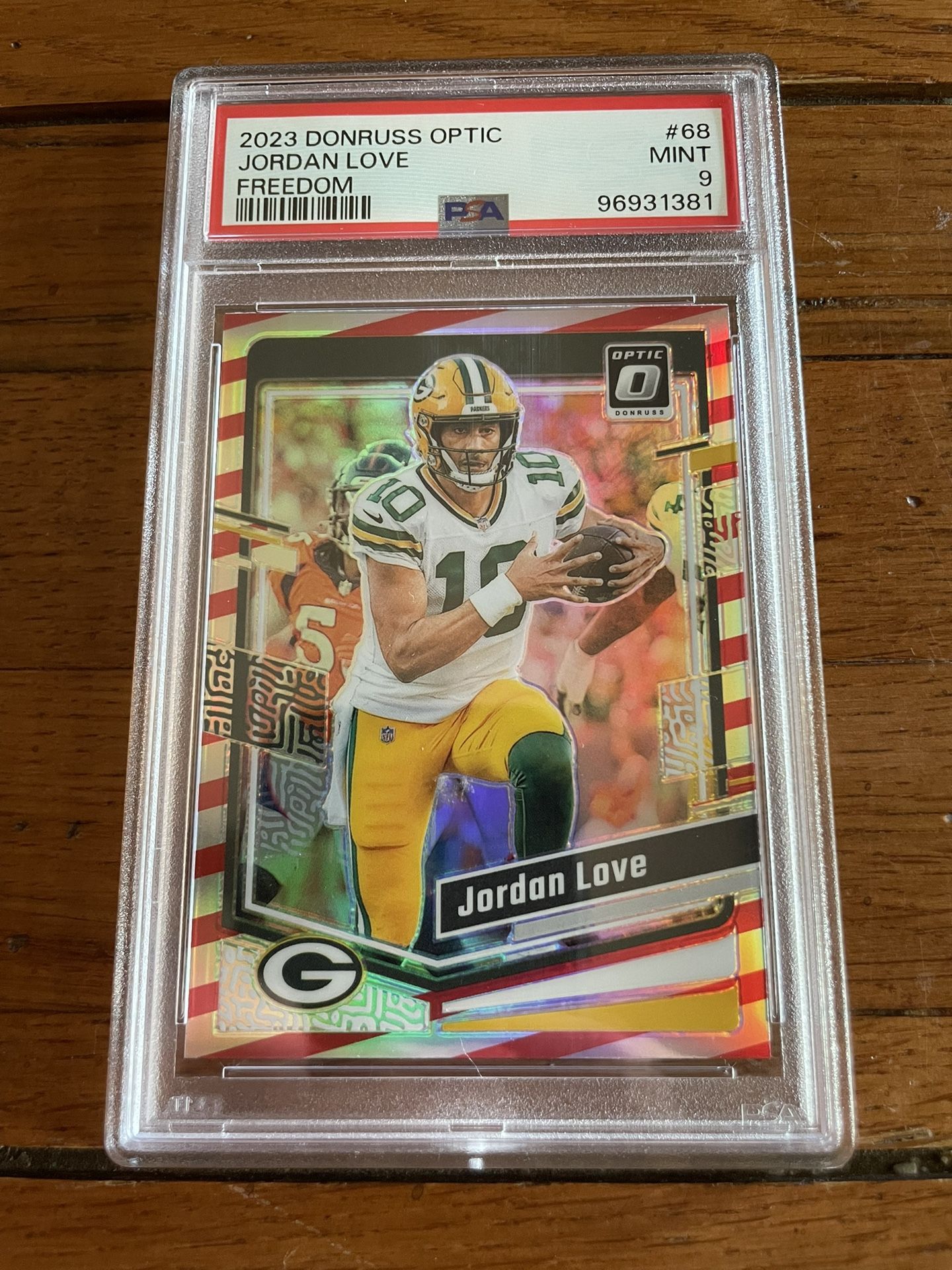 2023 Panini Donruss Optic Jordan Love Freedom Stripe SSP Packers Case Hit!