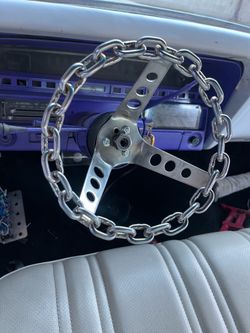 Lowrider car chain steering wheel