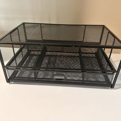 Mesh Desk Organizer With Sliding Drawer