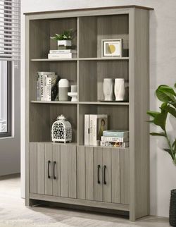 Nyla storage gray bookshelf