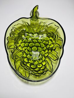 Indiana Glass Co Vintage Carnival Glass Fruit Shape Grapes Fruit Bowl