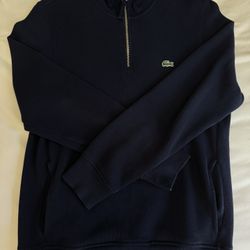 Lacoste Large Men’s Long Sleeve Quarter Zip Cotton Sweatshirt