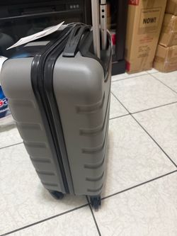 Gray Hard Shell Carry-On Spinner Luggage