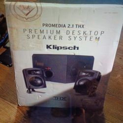 NEW  PROMEDIA 2.1 THX PREMIUM DESK TOP SPEAKER  SYSTEM  KLIPSCH 