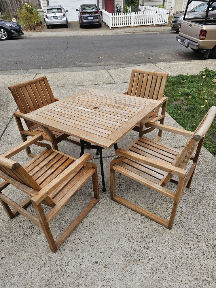 Teak Table And 4 Chairs