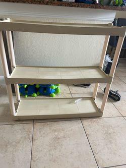 Plastic three tier shelf
