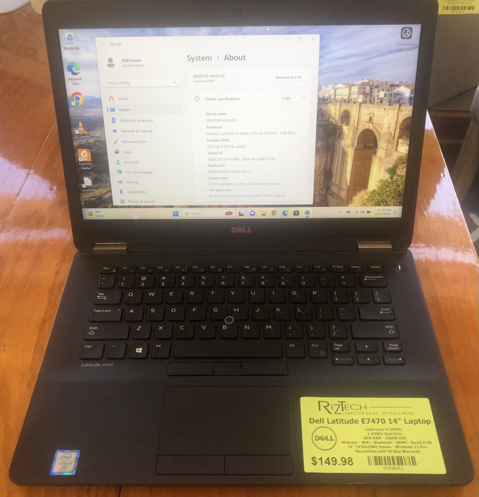 Dell Latitude E7470 14" Laptop