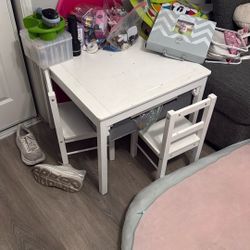 Kid Table With Pull Out Drawers Comes With Bags Of Legos