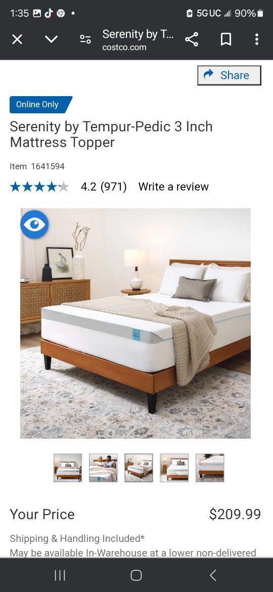 Serenity by Tempur-Pedic 3 Inch Mattress Topper