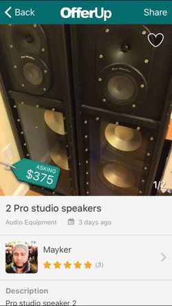 Pro studio speakers