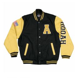 Mens Varsity Army Jacket/ Vietnam Hat