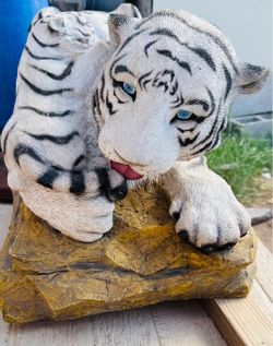 White Tiger Resin Statue Figurine