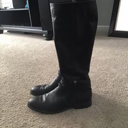 Frye Boots Black Leather Size 8 1/2