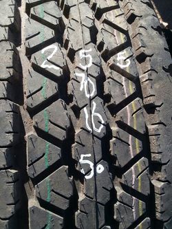 255 70 16 good truck tire on 5 bolt rim