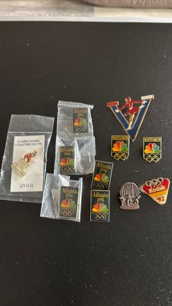 11 Olympic Collectible Pin Lot Atlanta 1996 Barcelona 1992