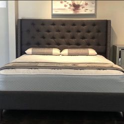 Many Options - Grey Bed Frames / Headboard - All Sizes - Bedroom Furniture - SAME DAY DELIVERY - NO CREDIT NEEDED