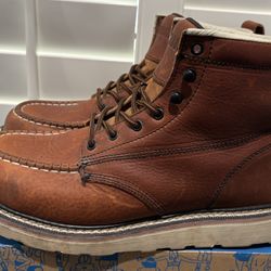 Like NEW EverBoots Classic 6" Soft Toe Leather Brown Wedge Work/Construction Boots (Men’s Size 12) - $60