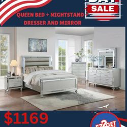 4pcs Bedroom set $50 dollar down with