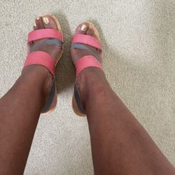 Pink And Grey Wedges 9 M Wide