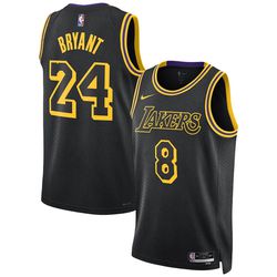 Unisex Los Angeles Lakers Kobe Bryant Nike Black Swingman Jersey - City Edition Size Large