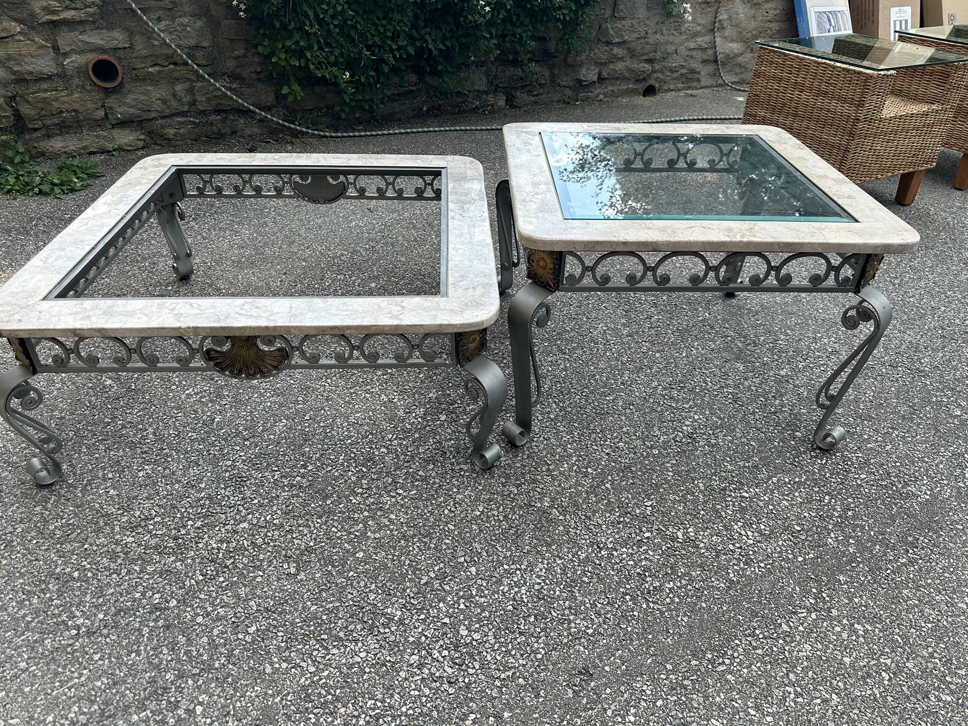 Marble Coffee And End Table