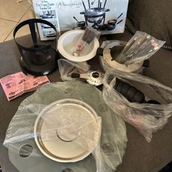 30 Piece 3 in 1 Lazy Susan Fondue Set Fondue Set