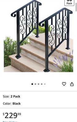 New set of 2 outside steps handrails