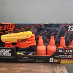 Nerf Blaster With Practice Aim Bottles