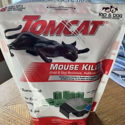 Tomcat Mouse Killer- bait station and 8 block bait