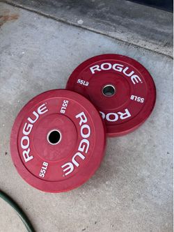 Rogue 55 LB Bumper Plates Pair