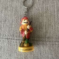 Vintage Duck Hunter Key Chain Lady Luck Casino