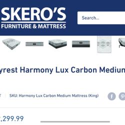 Beautyrest Harmony King mattress and box spring 
