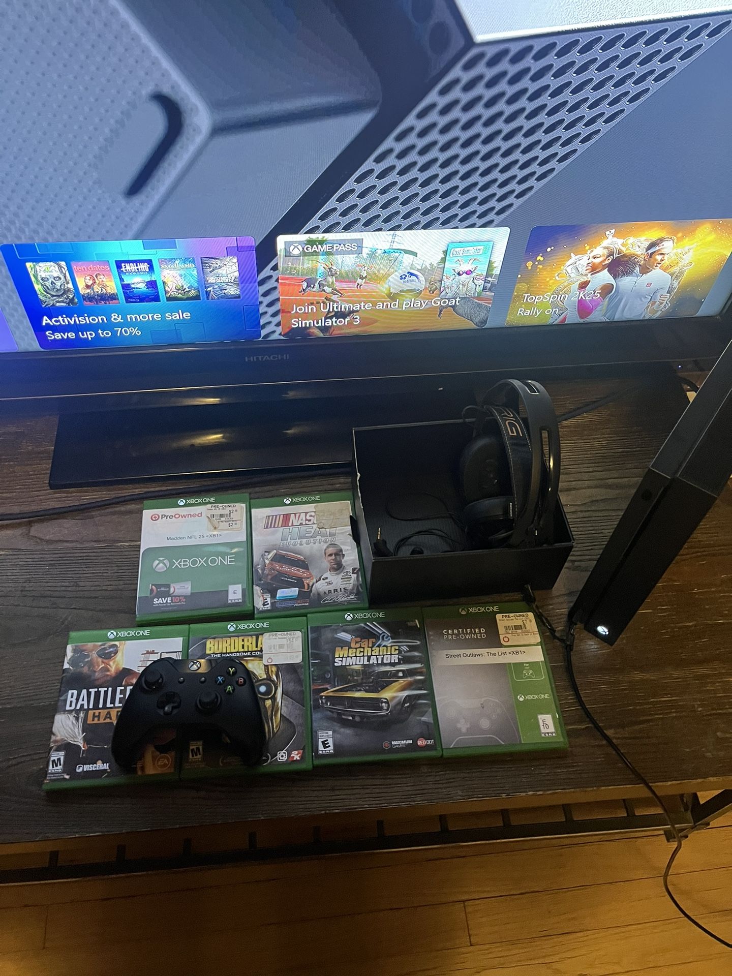 XBOX ONE X GAME AND HEADSET INCLUDED