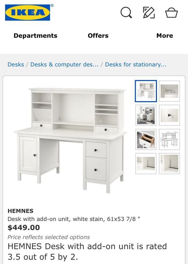 Ikea Hemnes Desk For Sale In North Miami Fl Offerup