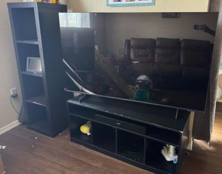 Black TV table and Black side showcase