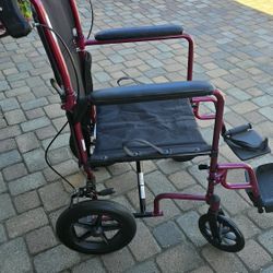 Ultra Light Transport Chair With Leg Rest