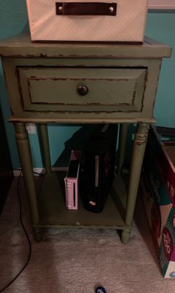 Green end table