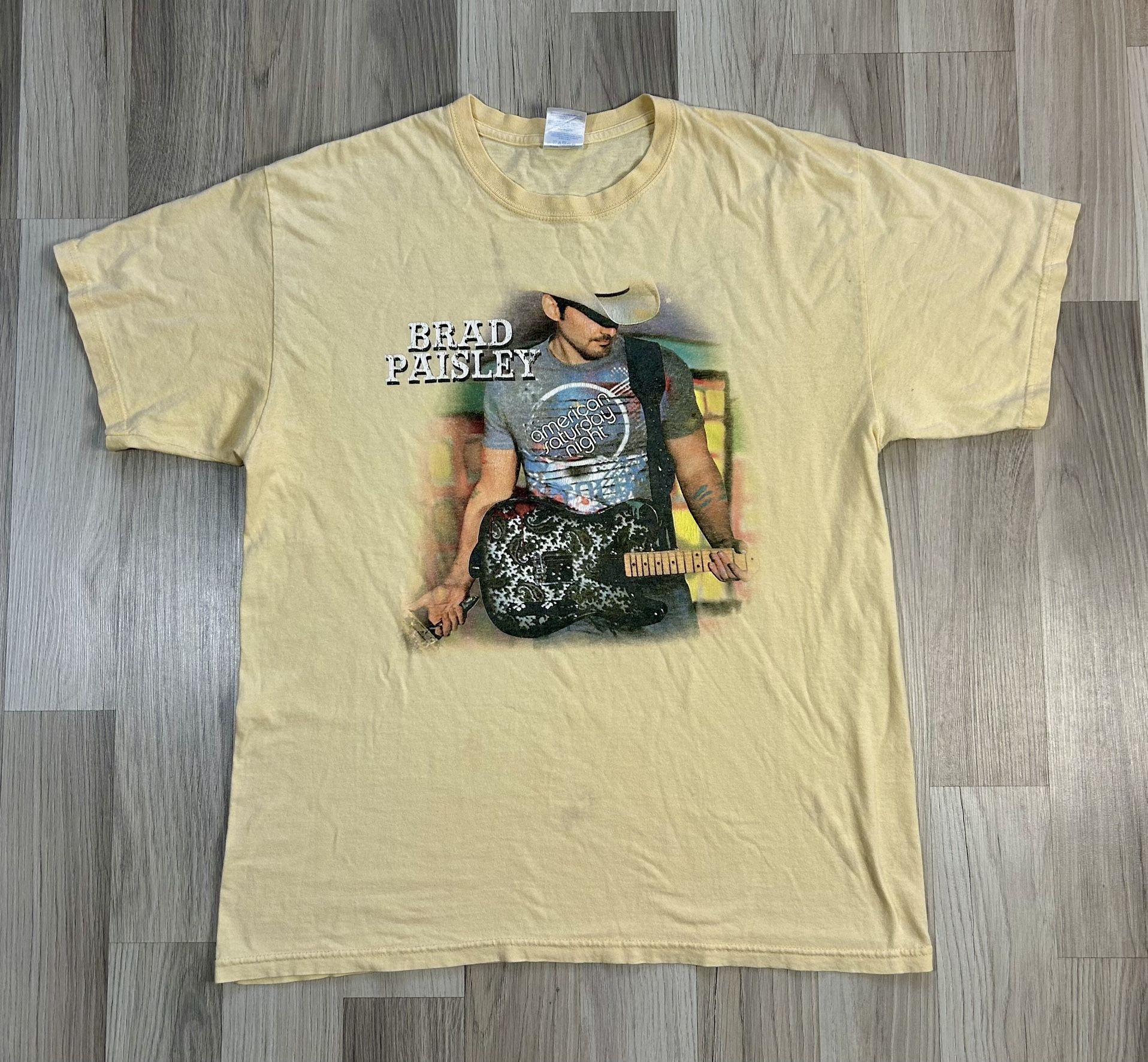 Vtg Brad Paisley American Saturday Night 2009 Tour T-shirt Men’s Size Large