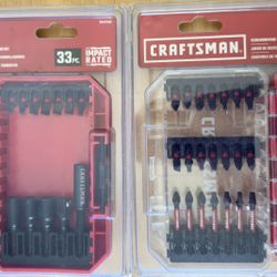 (2) Craftsman 33 piece impact screwdriver sets