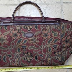 Ricardo Beverly Hills  VtgTote, Floral Tapestry, Carry On Travel Overnight Bag