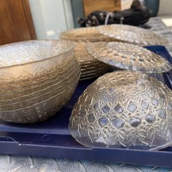 AKCAM Artistic Accents Lace Glass Plates -  
