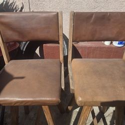 Wood  Bar Stools  Make Offer  2 Chair 