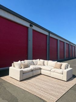 Ashley Cream L-Shaped Cloud Sectional Sofa – FREE DELIVERY