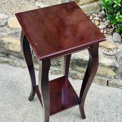 Restored: Vintage Bombay Co Mahogany Tiered Pedestal Plant Stand / Side Table! 2006!