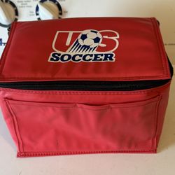 90s 1994 World Cup USA Soccer USMNT Insulated Cooler Bag Lunchbox Red, Vintage USA World Cup Soccer Bag, Vintage Cooler Bag, Lunchbox Bag