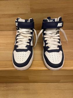 Nike High-Top Sneakers White Navy Blue