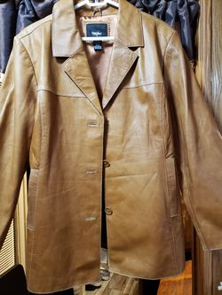 MOSSIMO TAN LEATHER JACKET